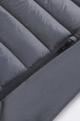 Купить Куртка мужская гибридная стёганая с капюшоном с графеновой подкладкой темно-серого цвета 9621_1TC, фото 15