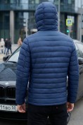 Купить Куртка мужская гибридная стёганая с капюшоном с графеновой подкладкой темно-синего цвета 9621_1TS, фото 3
