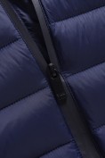Купить Куртка мужская гибридная стёганая с капюшоном с графеновой подкладкой темно-синего цвета 9621_1TS, фото 16