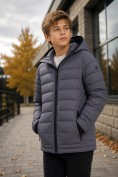 Купить Гибридная куртка для мальчика с графеновой подкладкой темно-серого цвета 9621_3TC, фото 3