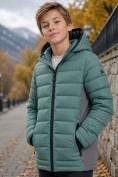 Купить Гибридная куртка для мальчика с графеновой подкладкой зеленого цвета 9621_3Z, фото 2