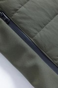 Купить Куртка женская гибридная стёганая с капюшоном с графеновой подкладкой цвета хаки 9622_1Kh, фото 19