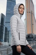 Купить Куртка женская гибридная стёганая с капюшоном с графеновой подкладкой серого цвета 9622_1Sr, фото 3