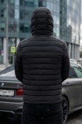 Купить Куртка мужская стёганая с капюшоном с графеновой подкладкой черного цвета 9623_1Ch, фото 2