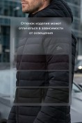Купить Куртка мужская стёганая с капюшоном с графеновой подкладкой черного цвета 9623_1Ch, фото 3