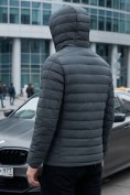 Купить Куртка мужская стёганая с капюшоном с графеновой подкладкой цвета хаки 9623_1Kh, фото 4