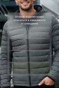 Купить Куртка мужская стёганая с капюшоном с графеновой подкладкой цвета хаки 9623_1Kh, фото 5