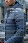 Купить Куртка мужская стёганая с капюшоном с графеновой подкладкой синего цвета 9623_1S, фото 4