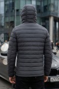 Купить Куртка мужская стёганая с капюшоном с графеновой подкладкой темно-серого цвета 9623_1TC, фото 3
