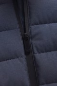 Купить Куртка мужская стёганая с капюшоном с графеновой подкладкой темно-синего цвета 9623_1TS, фото 14