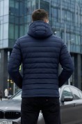 Купить Куртка мужская стёганая с капюшоном с графеновой подкладкой темно-синего цвета 9623_1TS, фото 2