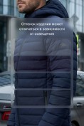 Купить Куртка мужская стёганая с капюшоном с графеновой подкладкой темно-синего цвета 9623_1TS, фото 4