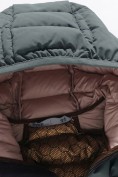 Купить Куртка женская стёганая с капюшоном с графеновой подкладкой цвета хаки 9624_1Kh, фото 14
