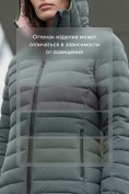 Купить Куртка женская стёганая с капюшоном с графеновой подкладкой цвета хаки 9624_1Kh, фото 4