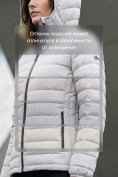 Купить Куртка женская стёганая с капюшоном с графеновой подкладкой светло-бежевого цвета 9624_1SB, фото 3