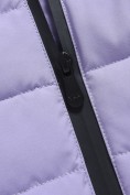 Купить Куртка женская стёганая с капюшоном с графеновой подкладкой сиреневого цвета 9624_1Sn, фото 14