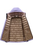 Купить Куртка женская стёганая с капюшоном с графеновой подкладкой сиреневого цвета 9624_1Sn, фото 11