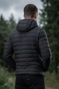 Купить Куртка мужская стёганая с капюшоном с графеновой подкладкой черного цвета 9625_1Ch, фото 2