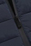 Купить Куртка мужская стёганая с капюшоном с графеновой подкладкой темно-синего цвета 9625_1TS, фото 12