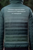 Купить Куртка мужская стёганая с капюшоном с графеновой подкладкой зеленого цвета 9625_1Z, фото 3