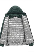 Купить Куртка мужская стёганая с капюшоном с графеновой подкладкой зеленого цвета 9625_1Z, фото 10