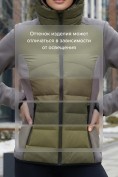 Купить Куртка женская гибридная стёганая с капюшоном с графеновой подкладкой цвета хаки 9626_1Kh, фото 4