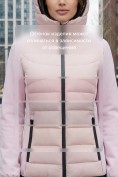 Купить Куртка женская гибридная стёганая с капюшоном с графеновой подкладкой розового цвета 9626_1R, фото 4