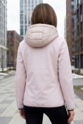 Купить Куртка женская гибридная стёганая с капюшоном с графеновой подкладкой розового цвета 9626_1R, фото 3