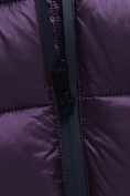 Купить Куртка женская гибридная стёганая с капюшоном с графеновой подкладкой темно-фиолетового цвета 9626_1TF, фото 19