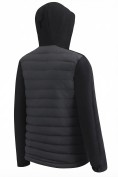 Купить Куртка мужская гибридная стёганая с капюшоном с графеновой подкладкой черного цвета 9627_1Ch, фото 7