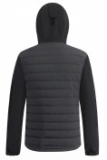 Купить Куртка мужская гибридная стёганая с капюшоном с графеновой подкладкой черного цвета 9627_1Ch, фото 10