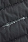 Купить Куртка мужская гибридная стёганая с капюшоном с графеновой подкладкой черного цвета 9627_1Ch, фото 12