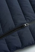 Купить Куртка мужская гибридная стёганая с капюшоном с графеновой подкладкой синего цвета 9627_1S, фото 15