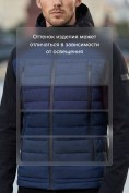 Купить Куртка мужская гибридная стёганая с капюшоном с графеновой подкладкой синего цвета 9627_1S, фото 4