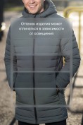 Купить Куртка мужская удлинённая стёганая с капюшоном и графеновой подкладкой цвета хаки 9629_1Kh, фото 4