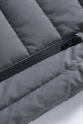 Купить Куртка мужская удлинённая стёганая с капюшоном и графеновой подкладкой серого цвета 9629_1Sr, фото 16
