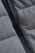 Купить Куртка мужская удлинённая стёганая с капюшоном и графеновой подкладкой серого цвета 9629_1Sr, фото 19