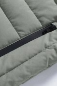 Купить Куртка мужская удлинённая стёганая с капюшоном и графеновой подкладкой зеленого цвета 9629_1Z, фото 17