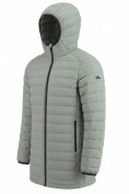 Купить Куртка мужская удлинённая стёганая с капюшоном и графеновой подкладкой зеленого цвета 9629_1Z, фото 6