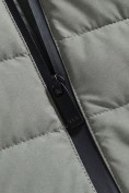 Купить Куртка мужская удлинённая стёганая с капюшоном и графеновой подкладкой зеленого цвета 9629_1Z, фото 13