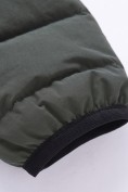 Купить Удлинённая стёганая куртка для мальчика с теплоотражающей подкладкой цвета хаки 9629_3Kh, фото 12
