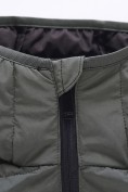 Купить Удлинённая стёганая куртка для мальчика с теплоотражающей подкладкой цвета хаки 9629_3Kh, фото 8