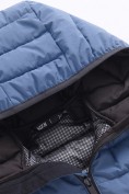 Купить Удлинённая стёганая куртка для мальчика с теплоотражающей подкладкой синего цвета 9629_3S, фото 9