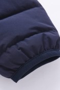 Купить Удлинённая стёганая куртка для мальчика с теплоотражающей подкладкой темно-синего цвета 9629_3TS, фото 12