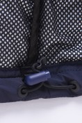 Купить Удлинённая стёганая куртка для мальчика с теплоотражающей подкладкой темно-синего цвета 9629_3TS, фото 7