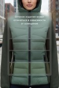 Купить Куртка женская гибридная стёганая с капюшоном с графеновой подкладкой цвета хаки 9630_1Kh, фото 4