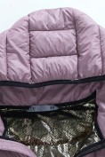 Купить Куртка женская гибридная стёганая с капюшоном с графеновой подкладкой розового цвета 9630_1R, фото 14