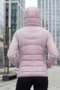 Купить Куртка женская гибридная стёганая с капюшоном с графеновой подкладкой розового цвета 9630_1R, фото 2