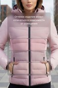 Купить Куртка женская гибридная стёганая с капюшоном с графеновой подкладкой розового цвета 9630_1R, фото 4