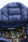 Купить Куртка женская гибридная стёганая с капюшоном с графеновой подкладкой синего цвета 9630_1S, фото 14